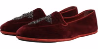 Red Suede Embellished Men Dress Loafers Shoes 4