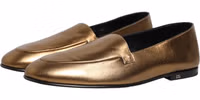 Gold Leather DG Logo Slip On Men Loafers Shoes 4