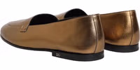 Gold Leather DG Logo Slip On Men Loafers Shoes 5