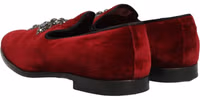 Maroon Suede Cross Slip On Dress Loafers Shoes 5