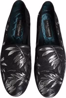 Black Leaf Embroidery Dress Men Loafers Shoes 3