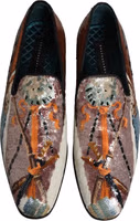Multicolor Embroidered Sequin Loafers Shoes 3