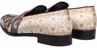 Multicolor Fruit Print Velvet Loafers Shoes 4