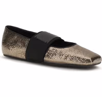 Gold Calf Leather Bos Taurus Ballet Flats 2