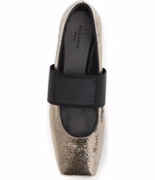 Gold Calf Leather Bos Taurus Ballet Flats 4