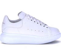 White Calf Leather Bos Taurus Platform Sneakers 1
