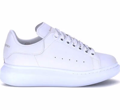 White Calf Leather Bos Taurus Platform Sneakers