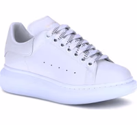 White Calf Leather Bos Taurus Platform Sneakers 2