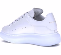 White Calf Leather Bos Taurus Platform Sneakers 3