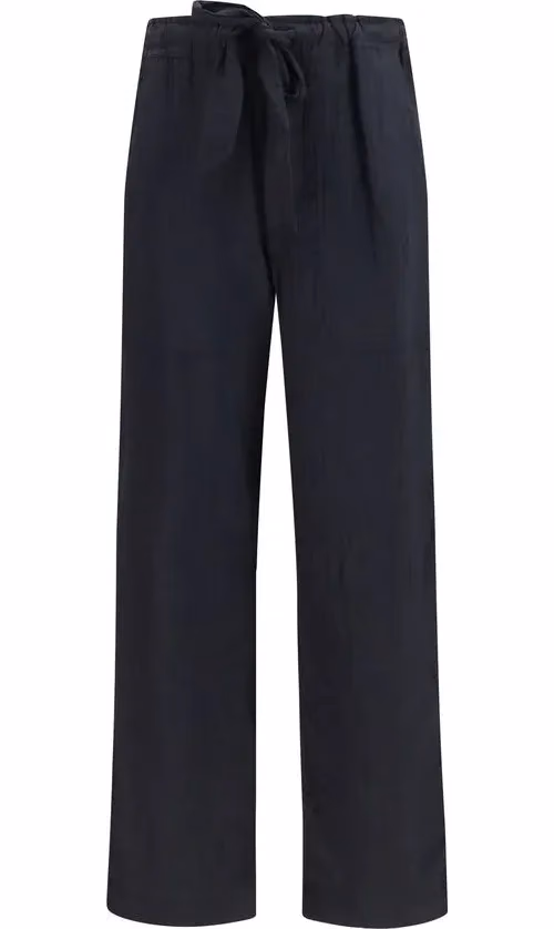 Black Viscose Casual Pants