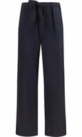Black Viscose Casual Pants 1