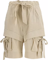 Beige Viscose Bermuda Shorts 1