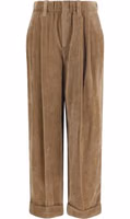 Brown Viscose Casual Pants 1