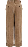 Brown Viscose Casual Pants 2