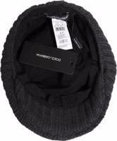 Men Dark Gray Wool Knitted Newsboy Capello Hat 1