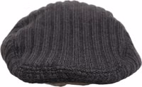 Men Dark Gray Wool Knitted Newsboy Capello Hat 2