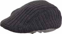 Men Dark Gray Wool Knitted Newsboy Capello Hat 3