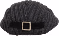 Men Dark Gray Wool Knitted Newsboy Capello Hat 4