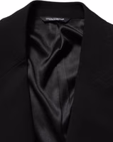 Black Wool Single Breasted Men Blazer Jacket 1