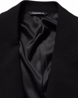 Black Wool Single Breasted Men Blazer Jacket