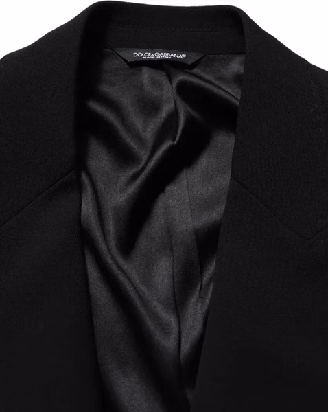 Black Wool Single Breasted Men Blazer Jacket