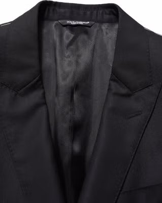 Dark Blue Wool Single Breasted Men Blazer Jacket