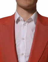 Red Wool Single Breasted Men Blazer Jacket 4