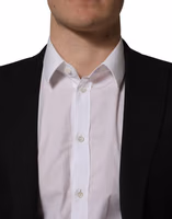 Black Polyester Single Breasted Blazer Jacket 5