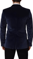 Blue Velvet Single Breasted Blazer Jacket 4