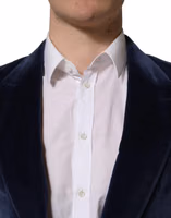 Blue Velvet Single Breasted Blazer Jacket 5