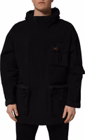 جاكيت بwindbreaker رجالي سوداء مع هود 2