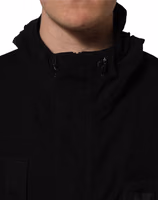جاكيت بwindbreaker رجالي سوداء مع هود 5