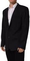 Black Wool Single Breasted Blazer Jacket 3