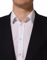 Black Wool Single Breasted Blazer Jacket 5