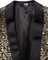 Gold Leopard Single Breasted Men Coat Jacket 1