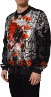 Multicolor Majolica Bull Print Bomber Jacket 3
