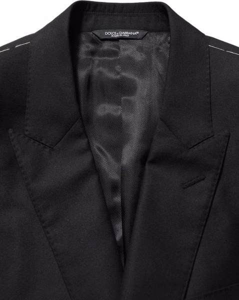 Black Wool Single Breasted Blazer Jacket