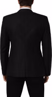 Black Wool Single Breasted Blazer Jacket 4