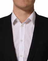 سترة مزدوجة الصدر من الصوف الأسود 4