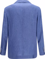 Blue Linen Full-Length Jacket 2