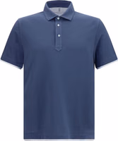 Blue Cotton Polo Shirt 1