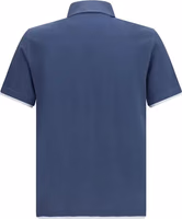 Blue Cotton Polo Shirt 2
