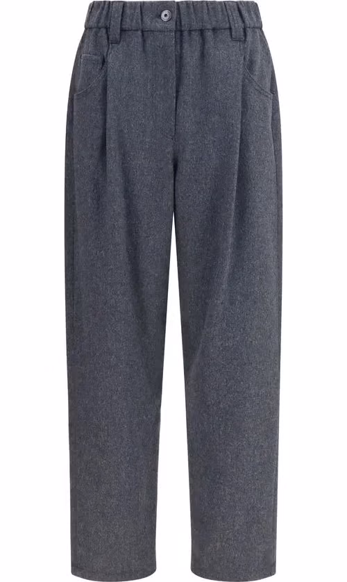 Gray Wool Oves Aries Casual Pants