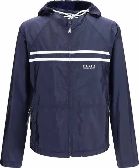 Blue Nylon Shell Jacket