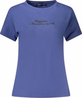 Blue Cotton Women T-Shirt 1