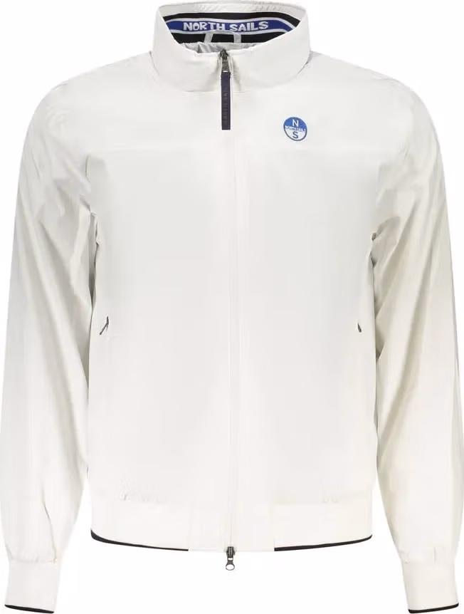 White Polyester Men's Jacket