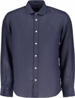 Blue Linen Men's Shirt 1