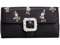 Kate Spade X Disney Black Leather Minnie Mouse Wallet Crossbody Bag 1