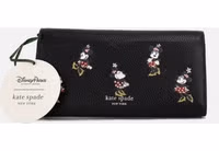 Kate Spade X Disney Black Leather Minnie Mouse Wallet Crossbody Bag 2