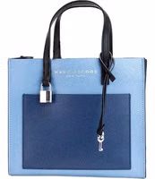 Marc Jacobs Grind Mini Blue Heaven Colorblock Leather Tote Crossbody Bag Purse 1